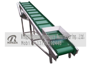 帶槽的皮帶輸送機(jī)，輸送平穩(wěn)，安全可靠